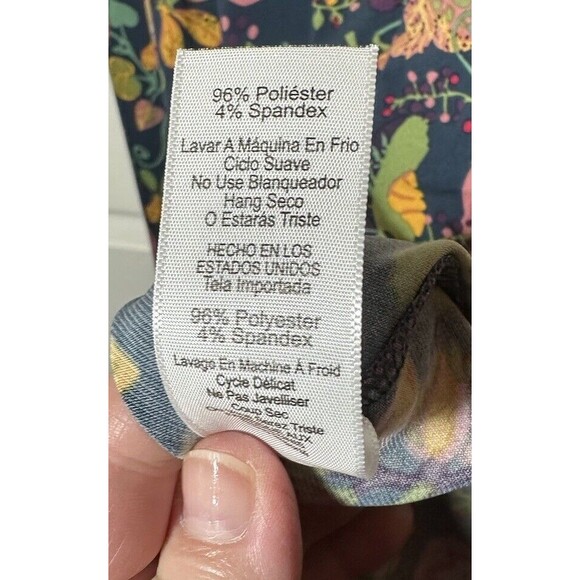 LuLaRoe Maxi Pull-on Skirt Size S Womans Navy Floral Stretch Knit Elastic Waist - Picture 5 of 6